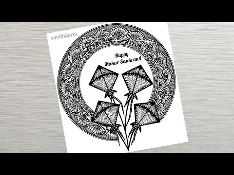 Makar Sankranti Drawing | How to Draw Mandala for Beginners | Makar Sankranti Mandala #vanithaarts