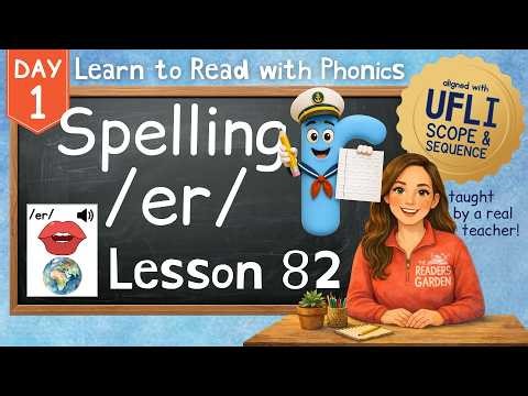 Spelling /er/ & W+OR | 82 Day 1 | R-Controlled Vowels | Bossy R | Learn PHONICS | Aligned with UFLI