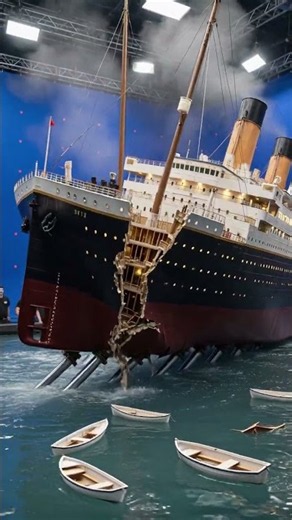 behind-the-scenes documentary showing how the sinking of the RMS Titanic is filmed