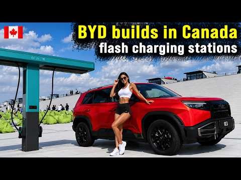 AMERICA FEARED THIS! BYD officially builds EV charging stations in TORONTO!