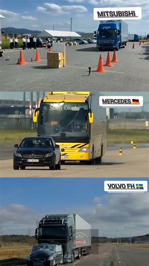 Mitsubishi vs Mercedes vs Volvo FH: The Ultimate Braking Showdown! 🛑