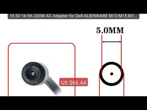 19.5V 16.9A 330W AC Adapter for Dell ALIENWARE M13 M15 M17 M1... — Amazing Value 2026 | Must Have!