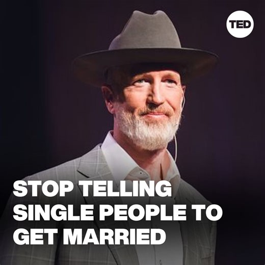 Marriage isn’t the only path to happiness. Here’s why Peter McGraw says we should stop telling single people to get married — and how we can support solo living in a world built for two: http://t.ted.com/nB8ULvv | TED