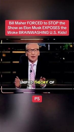 Bill Maher FORCED to STOP the Show as Elon Musk EXPOSES the Woke BRAINWASHING U.S. Kids!#billmaher