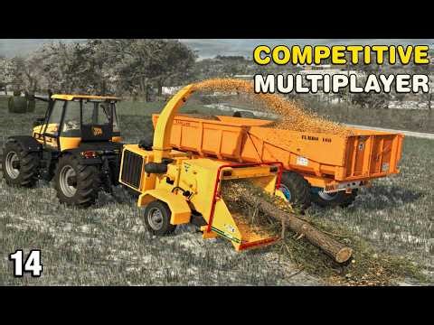 CHIPPING TREES WITH THE VERMEER CHIPPER Competitive Multiplayer The Pichonnière Valley FS25 Ep14