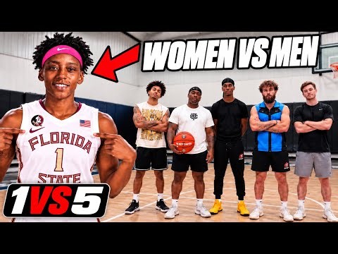 Pro Women's Hooper vs 5 Men...