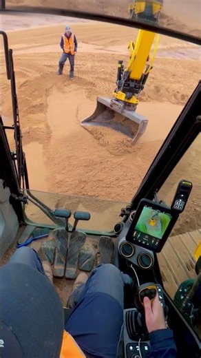 Golf course development with a JCB digger
