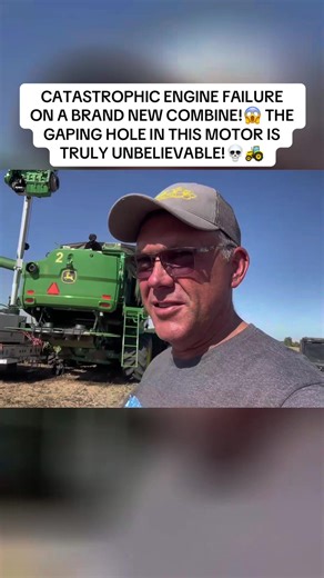 CATASTROPHIC ENGINE FAILURE ON A BRAND NEW COMBINE!😱 THE GAPING HOLE IN THIS MOTOR IS TRULY UNBELIEVABLE!💀🚜 #dougo #farmlife #johndeere #engineeringfail #agriculture
