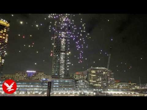 Dozens of drones fall out of sky during aerial display in Sydney