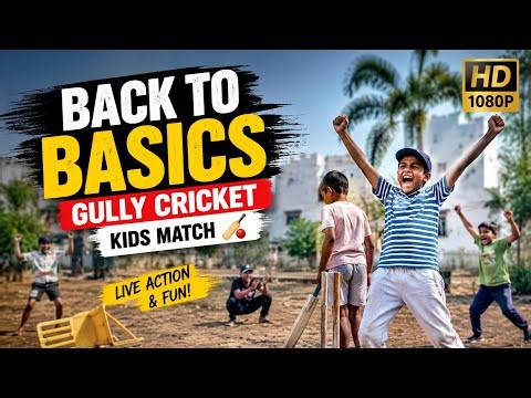 Back to Basics: Gully Cricket Kids Match 🏏 Live Action & Fun!