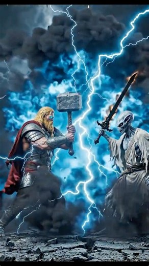 ⚡ Thor vs Alien King 👑 This Fight Is INSANE 🔥 #marvel #shorts #thor
