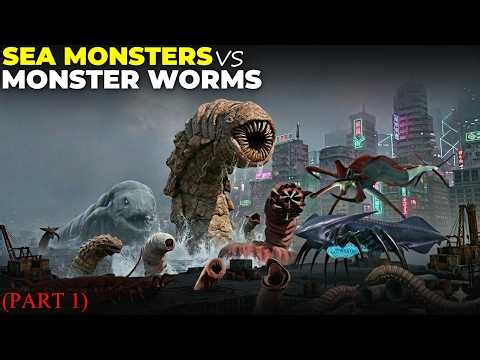 Ocean Monsters Vs Earth Worm Giants | Legendary 3d Size Comparison (Part 1)