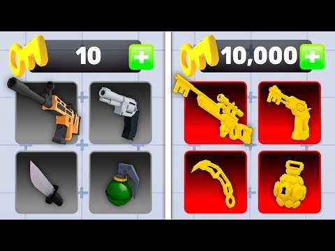 10 KEY vs 10,000 KEY LOADOUTS in Roblox Rivals!