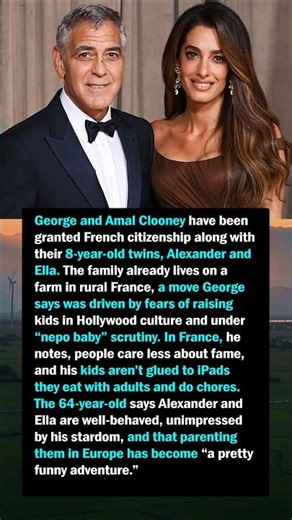George and Amal Clooney, Plus Twins, Granted French Citizenship