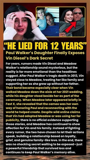 Paul Walker’s Daughter Finally Exposes Vin Diesel’s Dark Secret#shorts