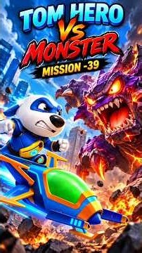 🔥 TALKING TOM HERO Vs MONSTER MISSION -39 TALKING TOM BECOMES A SUPER HERO ❤️⚡....................
