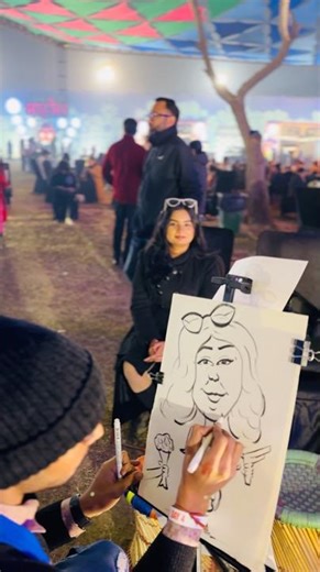 Meri Cartoon Drawing😱 #crafteraditi #caricature #repertwahr #fair #minivlog #lucknow @CrafterAditi