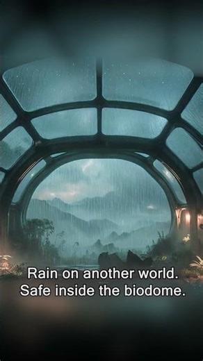Alien Biodome Rainstorm 🌧️ | Sci-Fi Relaxing Ambience #scifiasmr#alienrain#rainambience#cosmicrooms