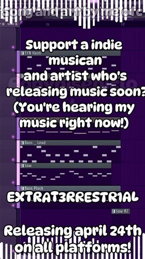 EXTRAT3RRESTR1AL - Releasing April 24th! #alien #scenecoretypebeat #music #musican #newsong #yay
