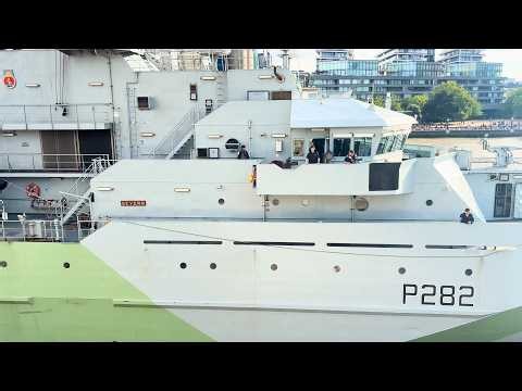 HMS SEVERN departs from LONDON | Royal Navy