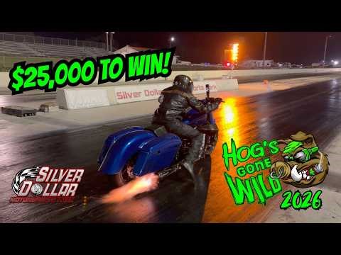 THE FASTEST HARLEY BAGGER GRUDGE RACE - HOGS GONE WILD 2026!