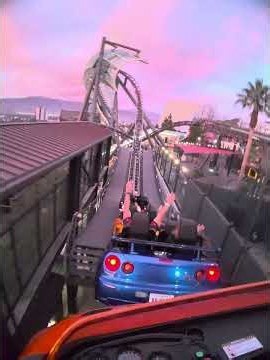 Fast and furious Hollywood drift at sunset on Toyota Supra Universal Studios Hollywood