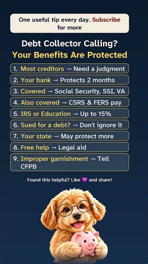 Debt Collector Calling? Don't Lose Your Social Security — 9 CFPB Facts #shorts