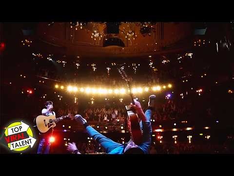 The Duo Sings. Simon Hits His Golden Buzzer. The Crowd ERUPTS!