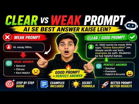 AI Prompt Writing Guide 2026 | Clear, Weak & Perfect Prompt Explained