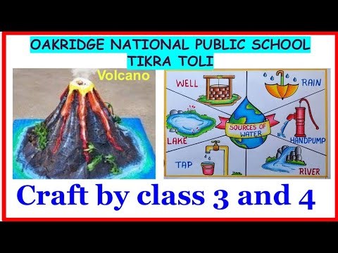 #VolcanoModel & #SourcesofWater | Class 3 & 4 Science Project | Oakridge National Public School