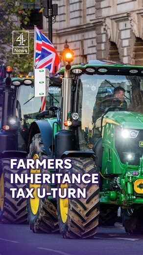 The government is to water-down its controversial inheritance tax measures for farms which had sparked months of protests.Farmers were going to be charged 20 per cent on agricultural assets worth more than a million pounds from April 2026.But that threshold is being raised to £2.5m.#InheritanceTax #Tax #Labour #UKNews #Channel4News | Channel 4 News