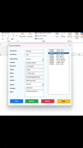 Excel HR System From Scratch #excel #vba #tutorial