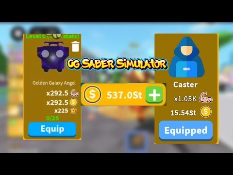 Og Saber Simulator | Getting Caster Rank and crafted Golden Galaxy Angel