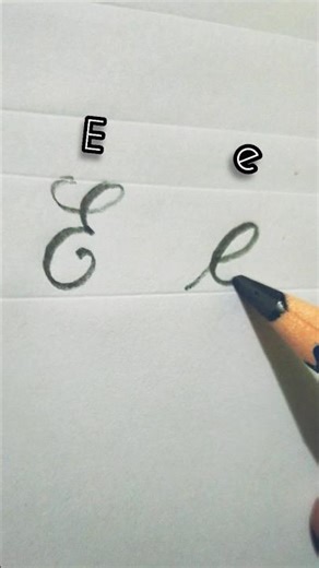 How to write letter E and e in cursive #calligraphy #handwriting #cursive