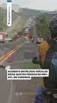🚨 Acidente deixa quatro feridos na BR-491
