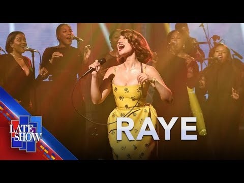 "Joy." - RAYE feat. Amma & Absolutely (LIVE on The Late Show)