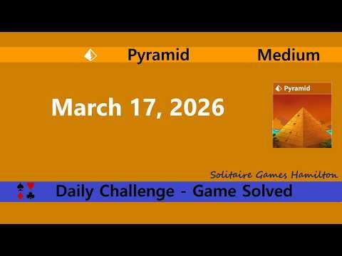 Microsoft Solitaire Collection | Pyramid Medium - March 17, 2026 | Daily Challenges