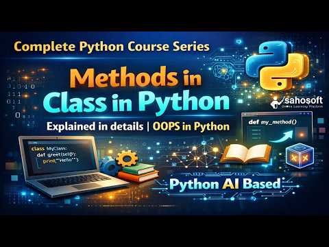 Methods in Class in Python 🔥 | Object Oriented Programming in Python | Python Latest version
