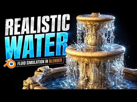 Realistic Fountain Fluid Simulation in Blender