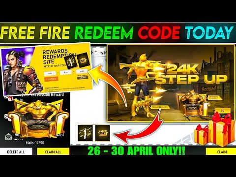 FREE FIRE REDEEM CODE TODAY 27 APRIL REDEEM CODE FREE FIRE | FF REDEEM CODE TODAY 27 APRIL