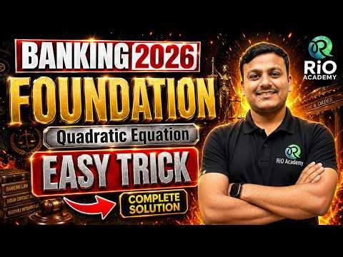 Banking Exam 2026 | Quadratic Equation -BASIC CONCEPTS #ibps