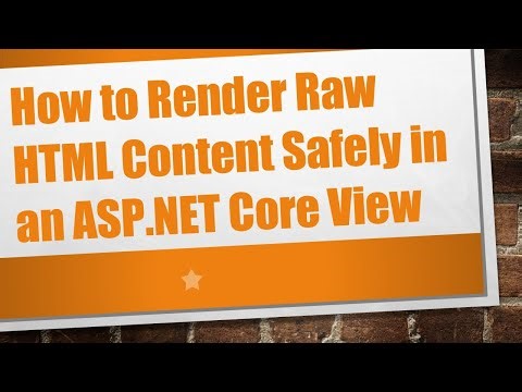 How to Render Raw HTML Content Safely in an ASP.NET Core View