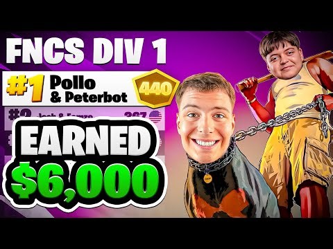 1ST FNCS DIVSION 1 FINALS🏆 ($6,000) w/ @PeterbotFN | Pollo