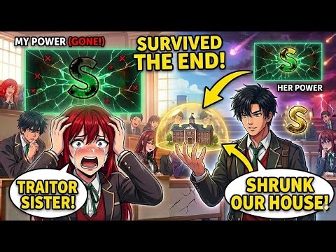 My Sister Stole My Power, So I Shrunk My House and Survived the End of the World | Manhwa explained