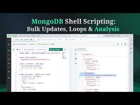 MongoDB Shell Scripting with JavaScript: Bulk Updates & Loops