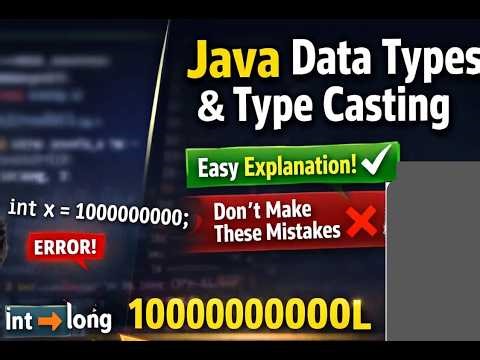 Data Types and Numeric Literals, Type Casting in java
