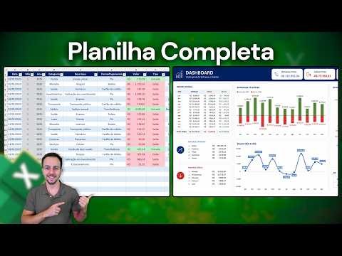 Planilha de Controle Financeiro no Excel com Dashboard Automático | Como fazer Passo a Passo