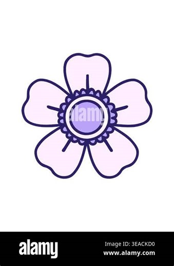 spinning motion animation of bold simple flower cartoon Stock Video Footage - Alamy