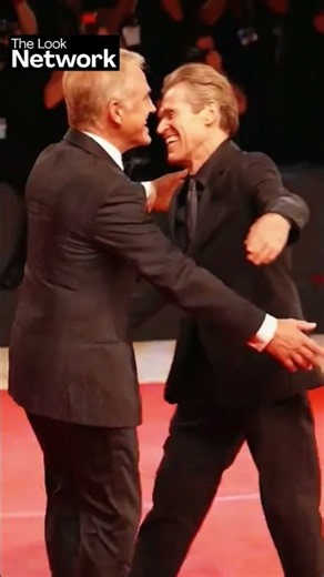 Christoph Waltz Reunites With Willem Dafoe At Red Carpet🗿 #willemdafoe