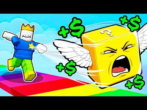 Throwing MAX LEVEL Lucky Blocks in Roblox